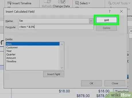 Image titled Add a Custom Field in Pivot Table Step 8
