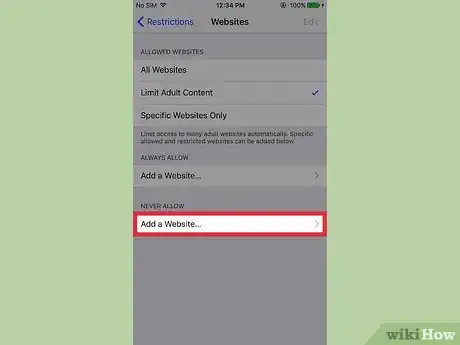Image titled Block Websites on an iPhone Step 8