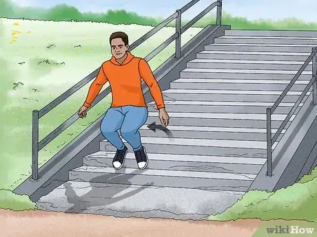 Image titled Jump Down Stairs in Parkour Step 4