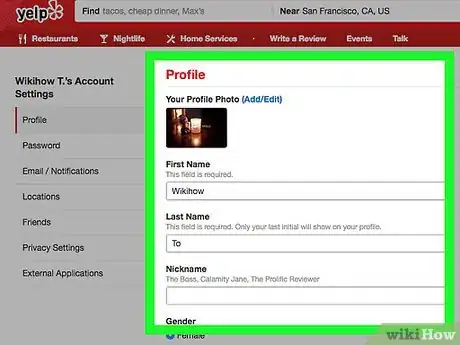 Image titled Change Your Personal Account Settings on Yelp Step 4