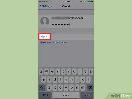 Image titled Sign in to iCloud on an iPhone Step 4