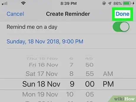 Image titled Set a Reminder on an iPhone Step 11