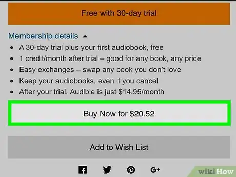 Image titled Purchase an Audible Book on iPhone or iPad Step 8