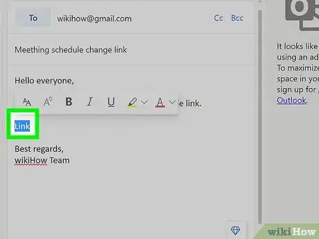 Image titled Put a Link in an Email Step 18