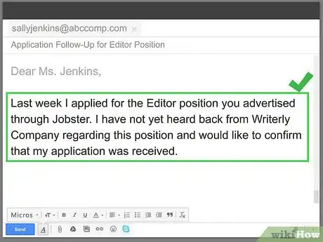 Image titled Write a Follow Up Email for a Job Application Step 5