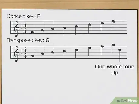 Image titled Transpose Music From C to B Flat Step 4