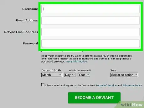 Image titled Use deviantArt Step 3