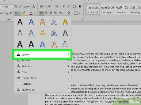 Image titled Make Outline Text in Word Step 4