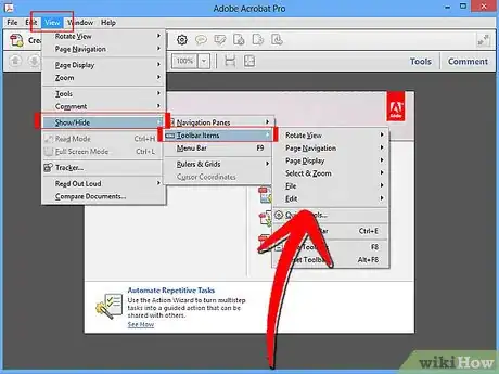 Image titled Work With Toolbars in Adobe Acrobat Step 1