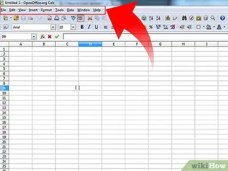 Image titled Learn Spreadsheet Basics with OpenOffice.org Calc Step 2Bullet1