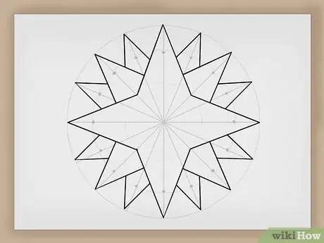Image titled Draw a Compass Rose Step 10