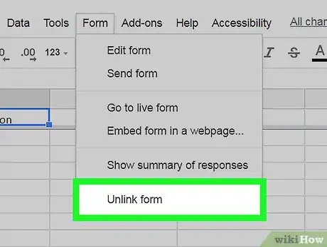 Image titled Unlink a Form on Google Sheets Step 4