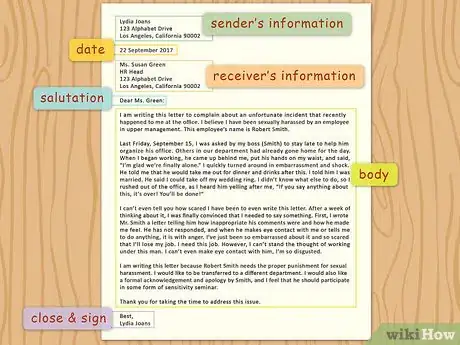 Image titled Write a Letter of Complaint to Human Resources Step 3