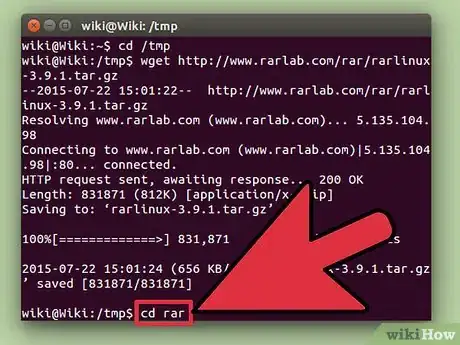Image titled Unrar Files in Linux Step 5