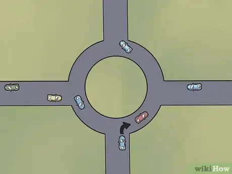 Image titled Navigate a Roundabout Step 3