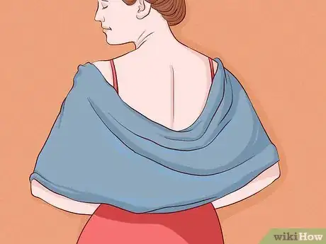 Image titled Cover a Dress with a Deep Back Step 1