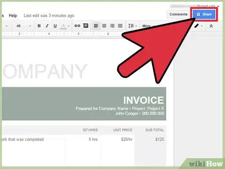 Image titled Make an Invoice in Google Docs Step 8