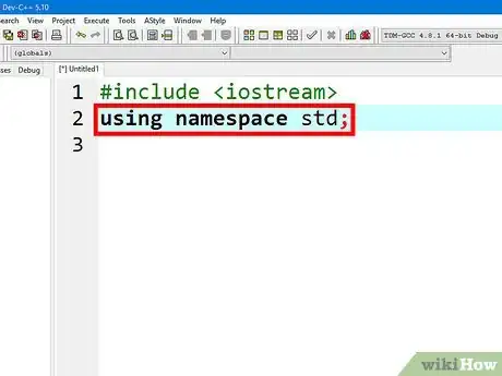 Image titled Use C++ to Write Cin and Cout Statements Step 2