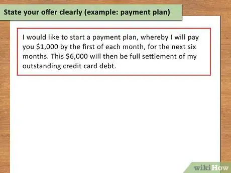 Image titled Write a Credit Card Settlement Letter Step 7