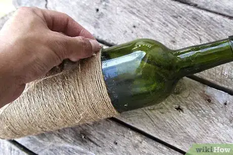 Image titled Make Twine Wrapped Vases from Wine Bottles Step 6