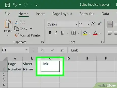 Image titled Create an Index in Excel Step 4