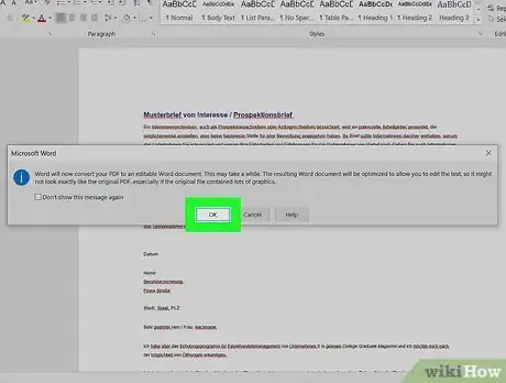 Image titled Convert a PDF to a Word Document Step 13