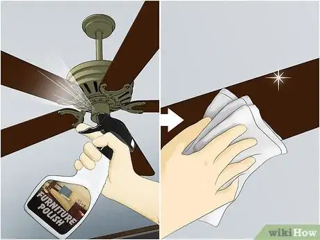 Image titled Clean a Ceiling Fan with a Pillowcase Step 12