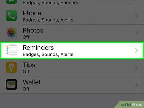 Image titled Turn Off Reminder Notifications on an iPhone Step 3