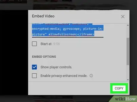 Image titled Get an Embed Code from YouTube Step 6