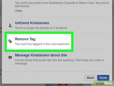 Image titled Untag Yourself on Facebook Step 15