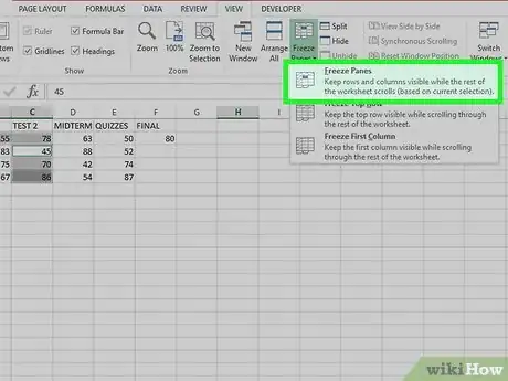 Image titled Freeze Panes in Excel Both Horizontally and Vertically Step 5