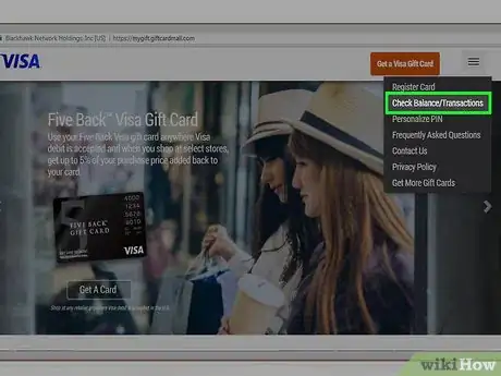 Image titled Check Your Visa Gift Card Balance Step 2