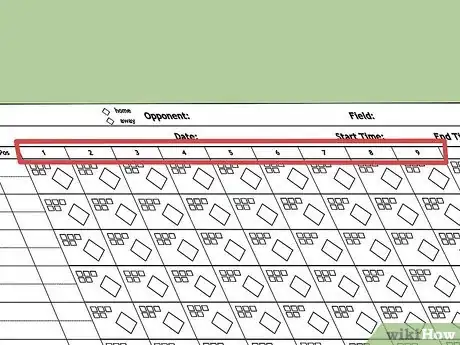 Image titled Mark a Baseball Scorecard Step 3