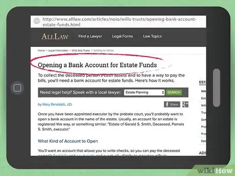 Image titled Open a Checking Account for a Decedent's Estate Step 3