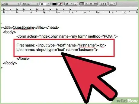 Image titled Create a Questionnaire in HTML Step 5