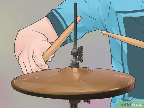 Image titled Play the Hi Hat in a Drum Set Step 4
