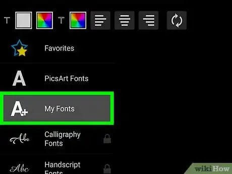 Image titled Add Custom Fonts on PicsArt Step 5