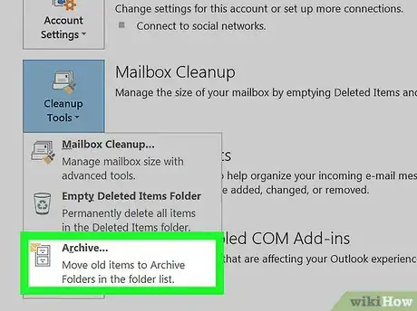 Image titled Create an Archive Folder in Outlook on PC or Mac Step 4