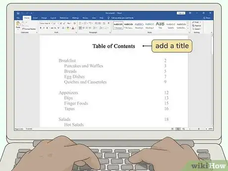 Image titled Write a Table of Contents Step 6