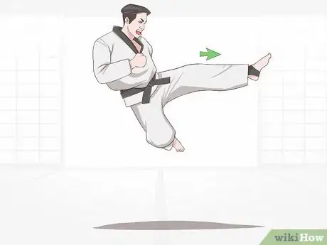 Image titled Execute Jump Kicks (Twio Chagi) in Taekwondo Step 5