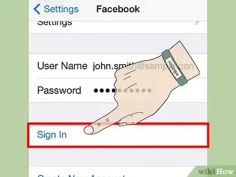 Image titled Connect Your iPhone to the Facebook Integrated Login Step 6