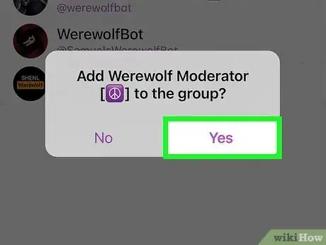 Image titled Play Werewolf on Telegram on iPhone or iPad Step 23