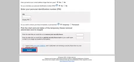 Image titled Remove Security Freeze at Experian Click Submit.png