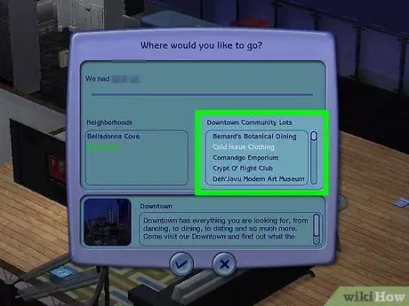 Image titled WooHoo in Public in The Sims 2 Step 1