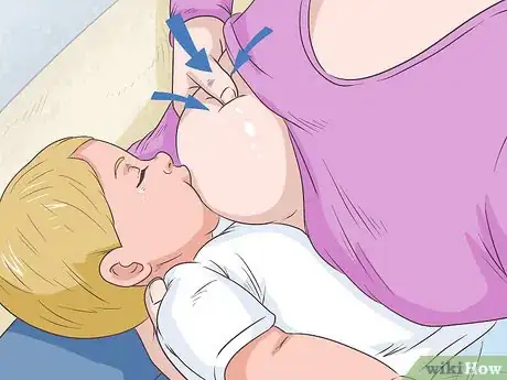 Image titled Breastfeed a Colicky Baby Step 1