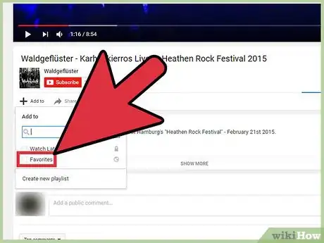 Image titled Add a Video to Your Favorites on YouTube Step 9