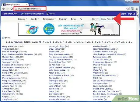 Image titled Read Stories on FanFiction.Net Step 2