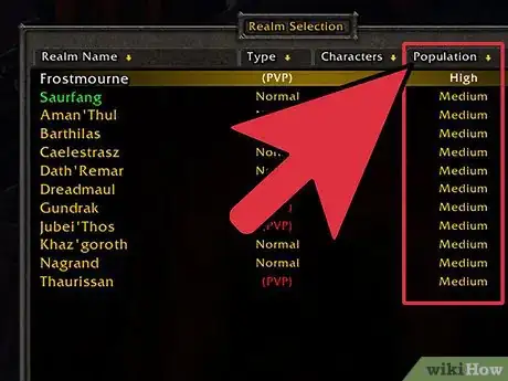 Image titled Choose the Perfect Server_Realm for World of Warcraft Using Realm Pop Step 2