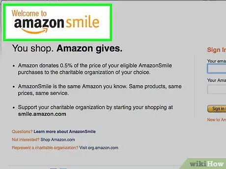 Image titled Change Your Amazon Smile Charity Step 1