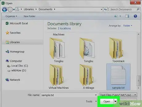 Image titled Convert Notepad to Excel Step 5